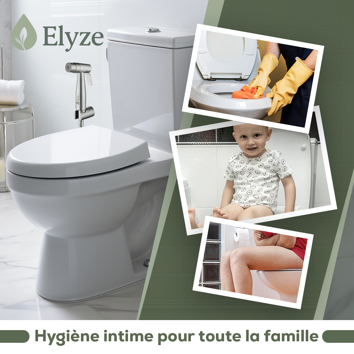 Elyze Douchette WC Haut de Gamme – Inox 304 Brossé – Kit Complet - Image 3
